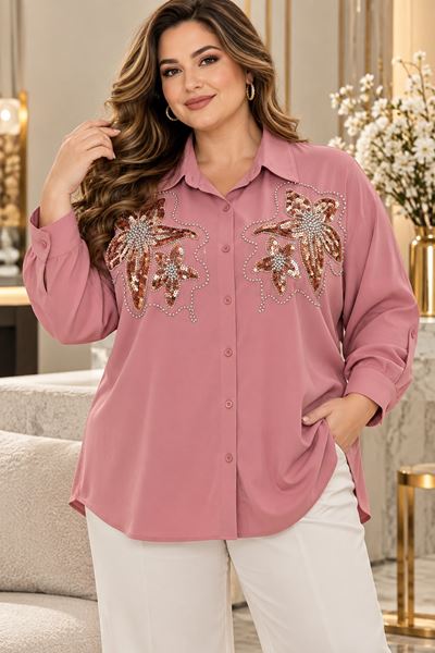 Immagine di ELEGANT BLOUSE WITH SEQUINS AND BEADS
